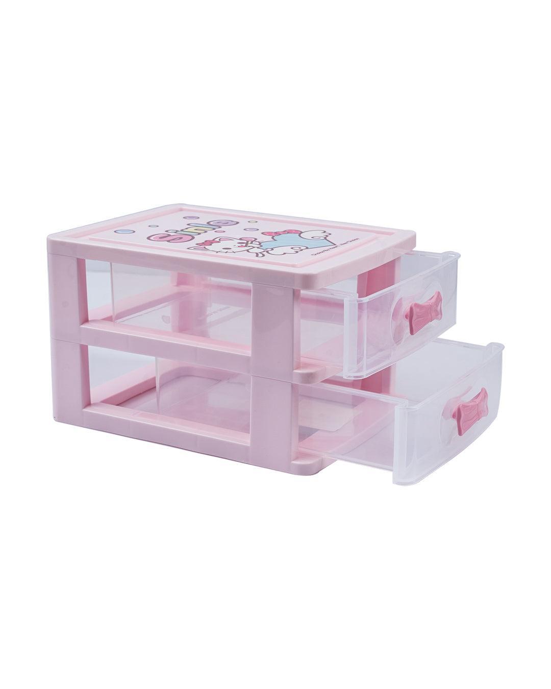 Double Layer Drawer Organizer, Pink, Plastic - MARKET 99