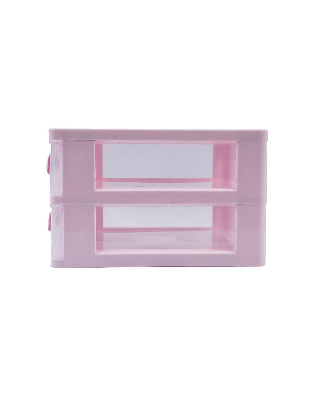 Double Layer Drawer Organizer, Pink, Plastic - MARKET 99