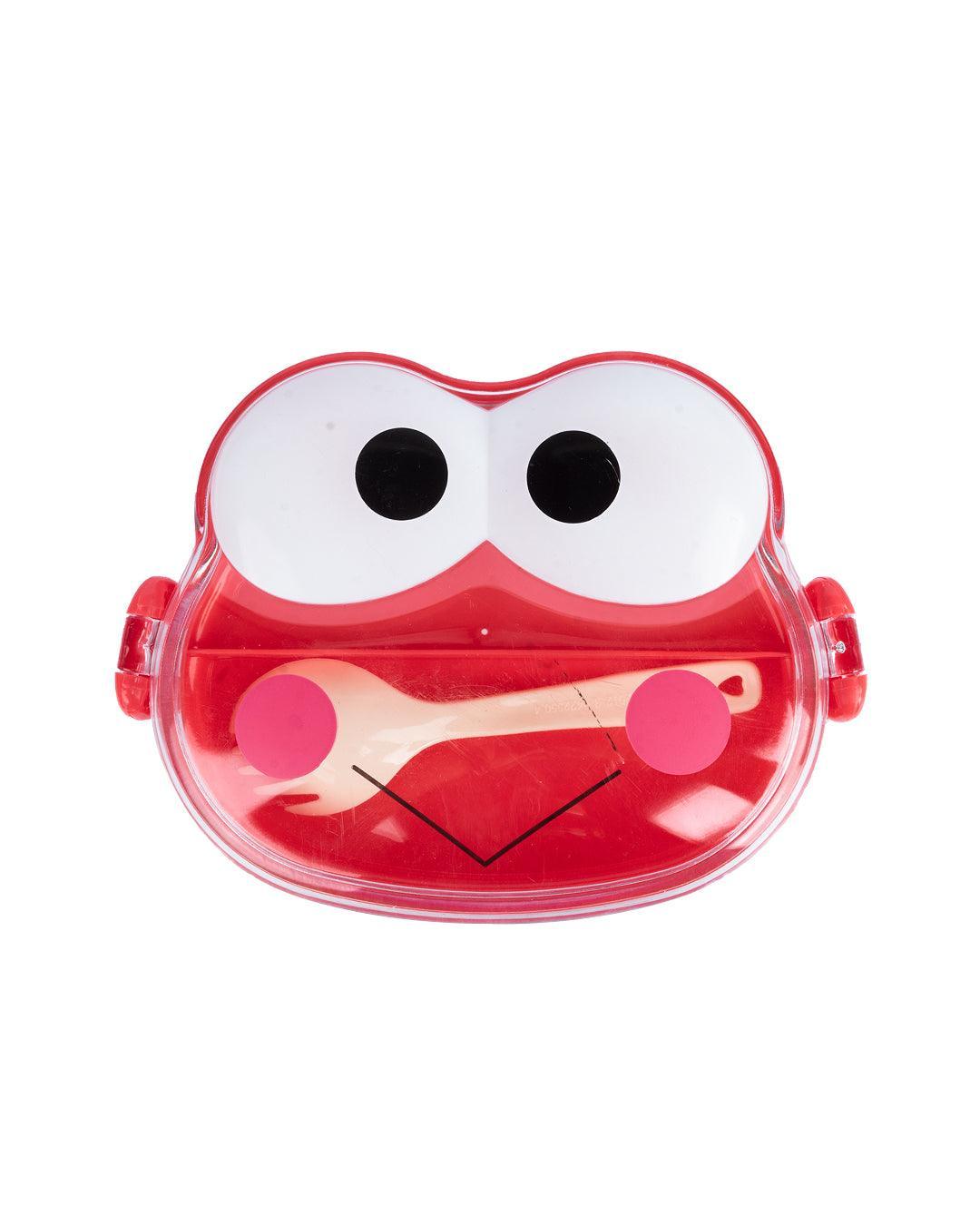 Double Layer Frog Shape Lunch Box for Kids With Spoon, Red, Plastic - MARKET 99