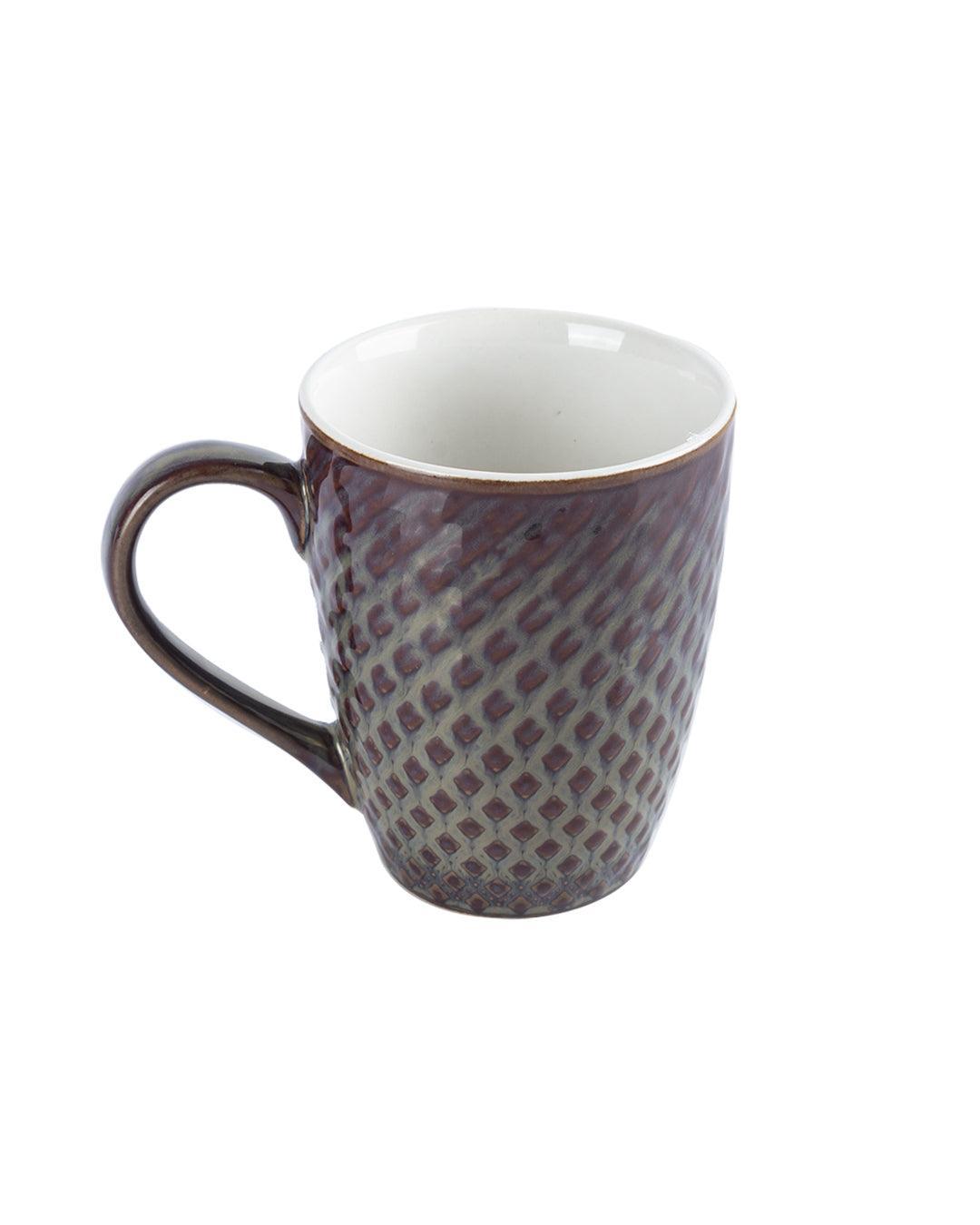 Dual Glazed Diamond Textured Ceramic Mug (Matte Finish, 330 mL) - MARKET 99