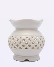 Electric Aroma Burner, Reed Diffuser, Essential Oil Diffuser, Ivory, Ceramic - MARKET 99
