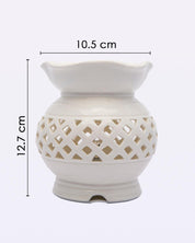 Electric Aroma Burner, Reed Diffuser, Essential Oil Diffuser, Ivory, Ceramic - MARKET 99