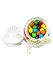 Glass Decorative Jar With Lid - 950 Ml - MARKET 99