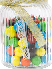 Glass Decorative Jar With Lid - 950 Ml - MARKET 99