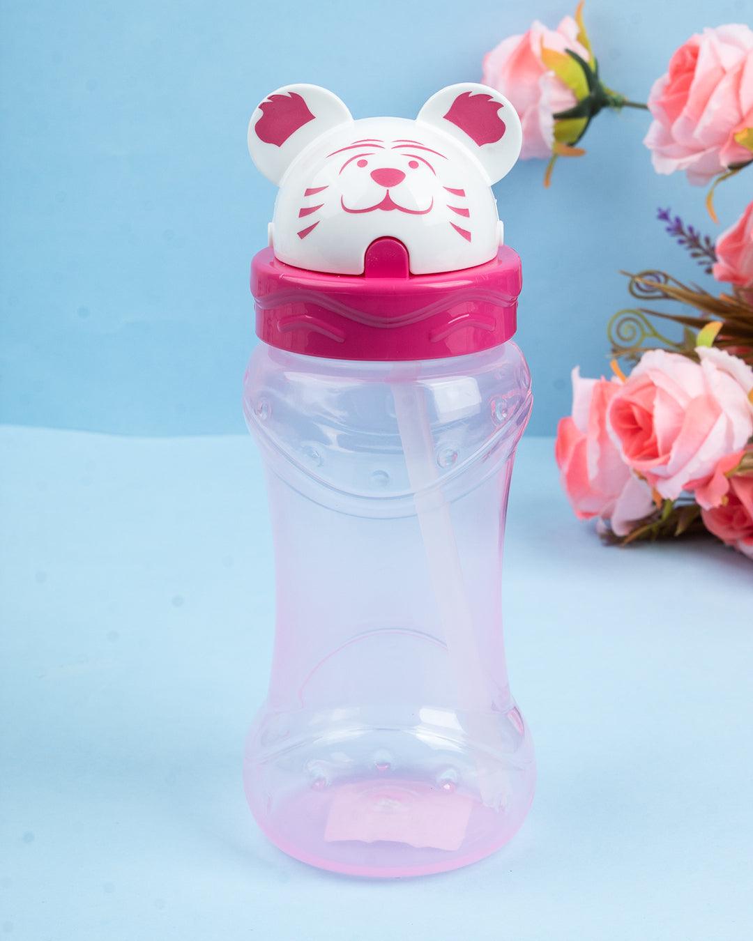 Kids Sipper Water Bottle, Pink, Plastic, 450 mL - MARKET 99