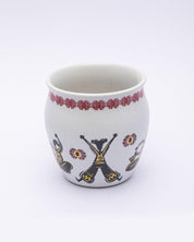 Kulhads, Hand Painted, Handmade, Indian Traditional Style Kulhad, Off White Colour, Ceramic, Set of 6, 130 mL - MARKET 99