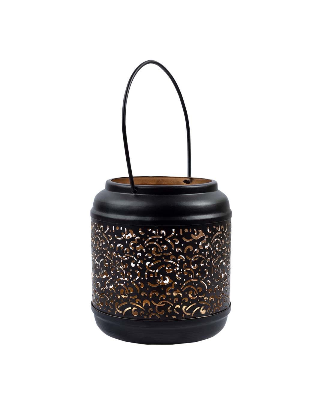 Lighting Hanging Candle Lantern Holder, Special Diwali Decoration, Black, Iron - MARKET 99