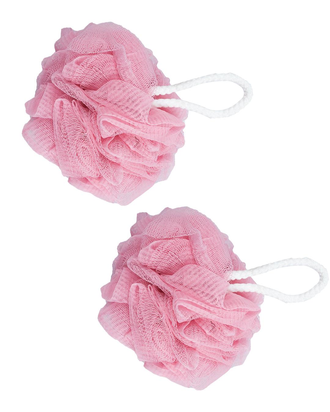 BB Home Body Bath Loofah Scrubber- Hangable, Pink, 1 pc