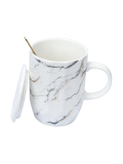 Marble Ceramic Mugs With Lid (350 mL) - MARKET 99