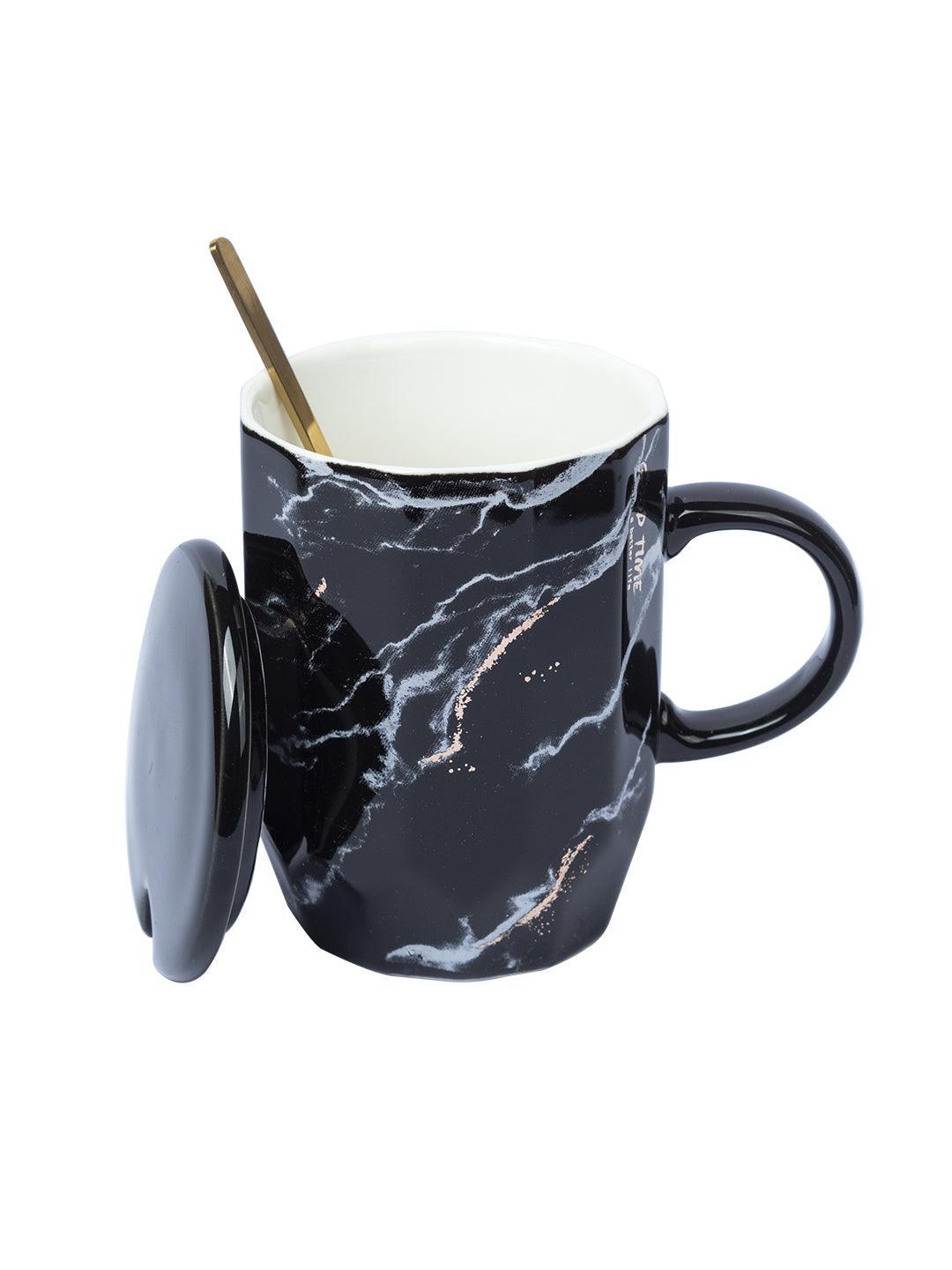 Marble Ceramic Mugs With Lid (350 mL) - MARKET 99