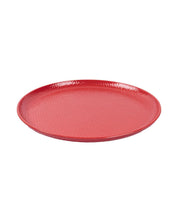 Market 99 Hammered Melamine Tableware Red Glossy Finish Full Plates for Dining Table (Set Of 6, Red) - MARKET 99