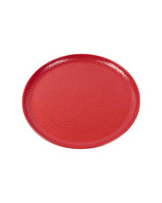 Market 99 Hammered Melamine Tableware Red Glossy Finish Full Plates for Dining Table (Set Of 6, Red) - MARKET 99