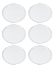Market 99 Hammered Melamine Tableware White Glossy Finish Quarter Plates for Dining Table (Set Of 6, White) - MARKET 99