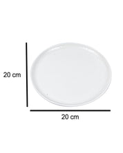 Market 99 Hammered Melamine Tableware White Glossy Finish Quarter Plates for Dining Table (Set Of 6, White) - MARKET 99