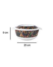 Market 99 Melamine Tableware Glossy Finish Dual Glazed Casserole with Lid for Dining Table - MARKET 99