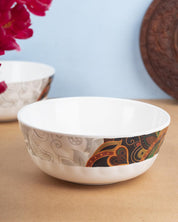 Market 99 Melamine Tableware Glossy Finish Dual Glazed Serving Bowls for Dining Table (Set Of 2, 1300 mL ) - MARKET 99