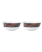 Market 99 Melamine Tableware Glossy Finish Dual Glazed Serving Bowls for Dining Table (Set Of 2, 1300 mL ) - MARKET 99