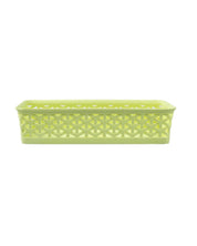 Market 99 Small Plastic Multipurpose Storage Basket ( Set Of 6, Solid Green Colour) - MARKET 99