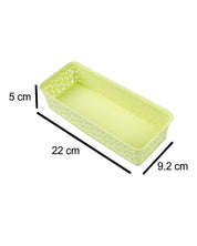 Market 99 Small Plastic Multipurpose Storage Basket ( Set Of 6, Solid Green Colour) - MARKET 99