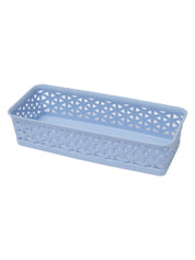 Market 99 Small Plastic Multipurpose Storage Basket ( Set Of 6, Solid Light Blue Colour) - MARKET 99