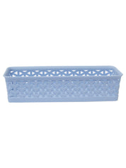 Market 99 Small Plastic Multipurpose Storage Basket ( Set Of 6, Solid Light Blue Colour) - MARKET 99