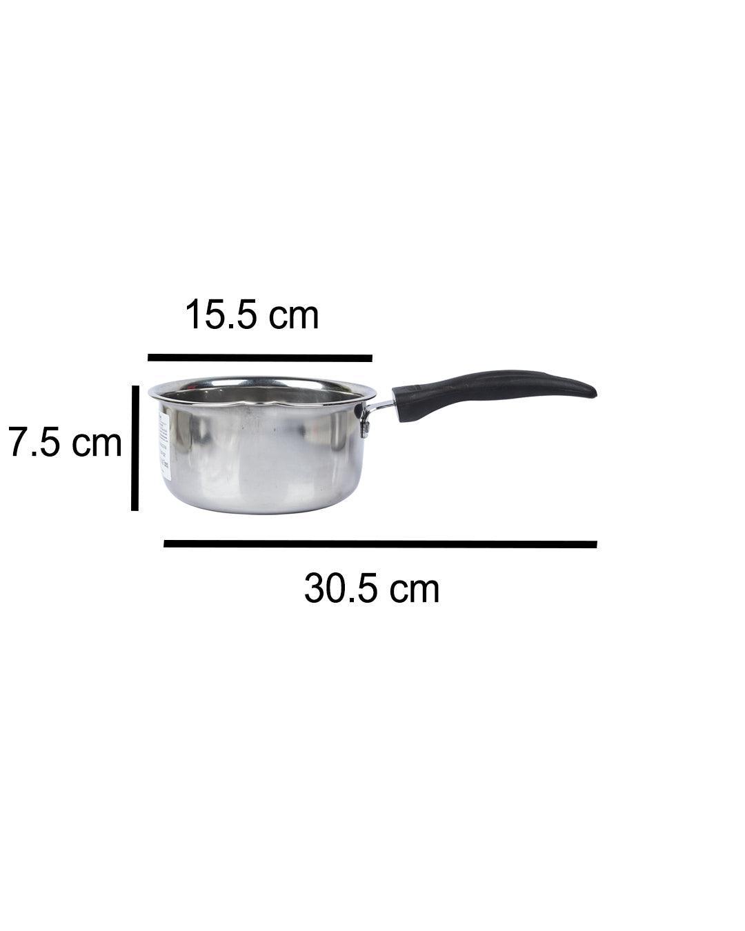 Market 99 Stainless Steel Flat Bottom Sauce Pans, Size No. 9 & 10 (Set Of 2, 850+1100 mL) - MARKET 99