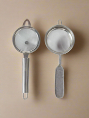 Market99 Stainless Steel Tea & Coffee Strainer/Liquid Stainers (Set of 2, Silver Colour)