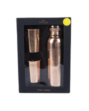 Market99 Bottle with Tumbler Set, 1 Bottle, 2 Tumblers, Copper, Set of 3, 1 Litre - MARKET 99