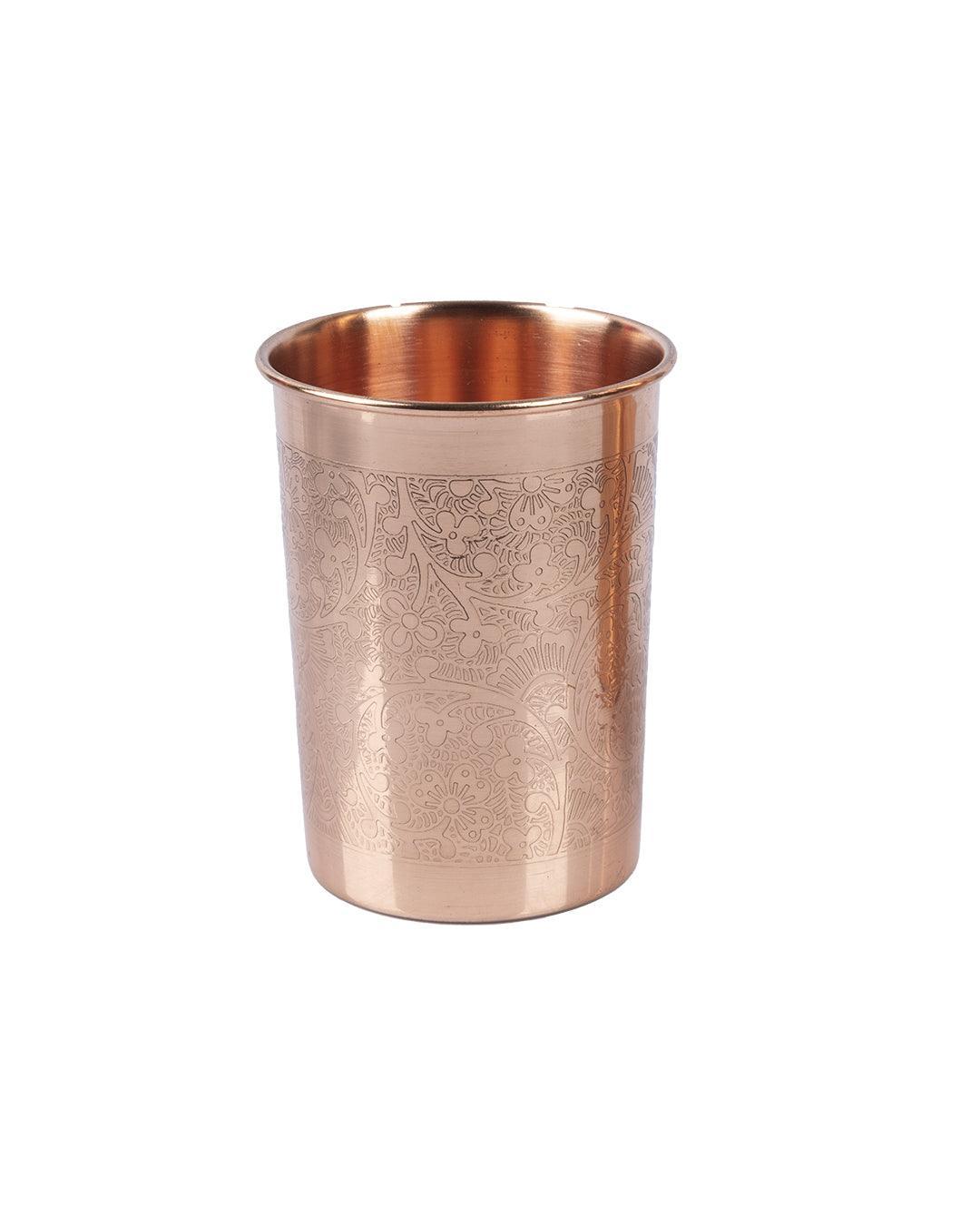 Market99 Bottle with Tumbler Set, 1 Bottle, 2 Tumblers, Copper, Set of 3, 1 Litre - MARKET 99