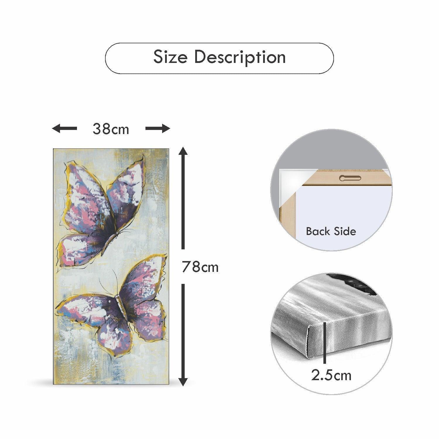 Market99 Butterfly Hand Made Oil Painting Artwork - MARKET 99
