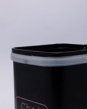 Market99 Chai Jar, Kitchen Decorative, Countertop Metal Storage Jar, Black, Mild Steel | (1 Litre) - MARKET 99