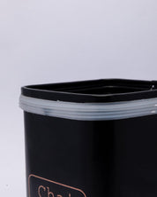 Market99 Chai Jar, Kitchen Decorative, Countertop Metal Storage Jar, Black, Mild Steel | (1 Litre) - MARKET 99