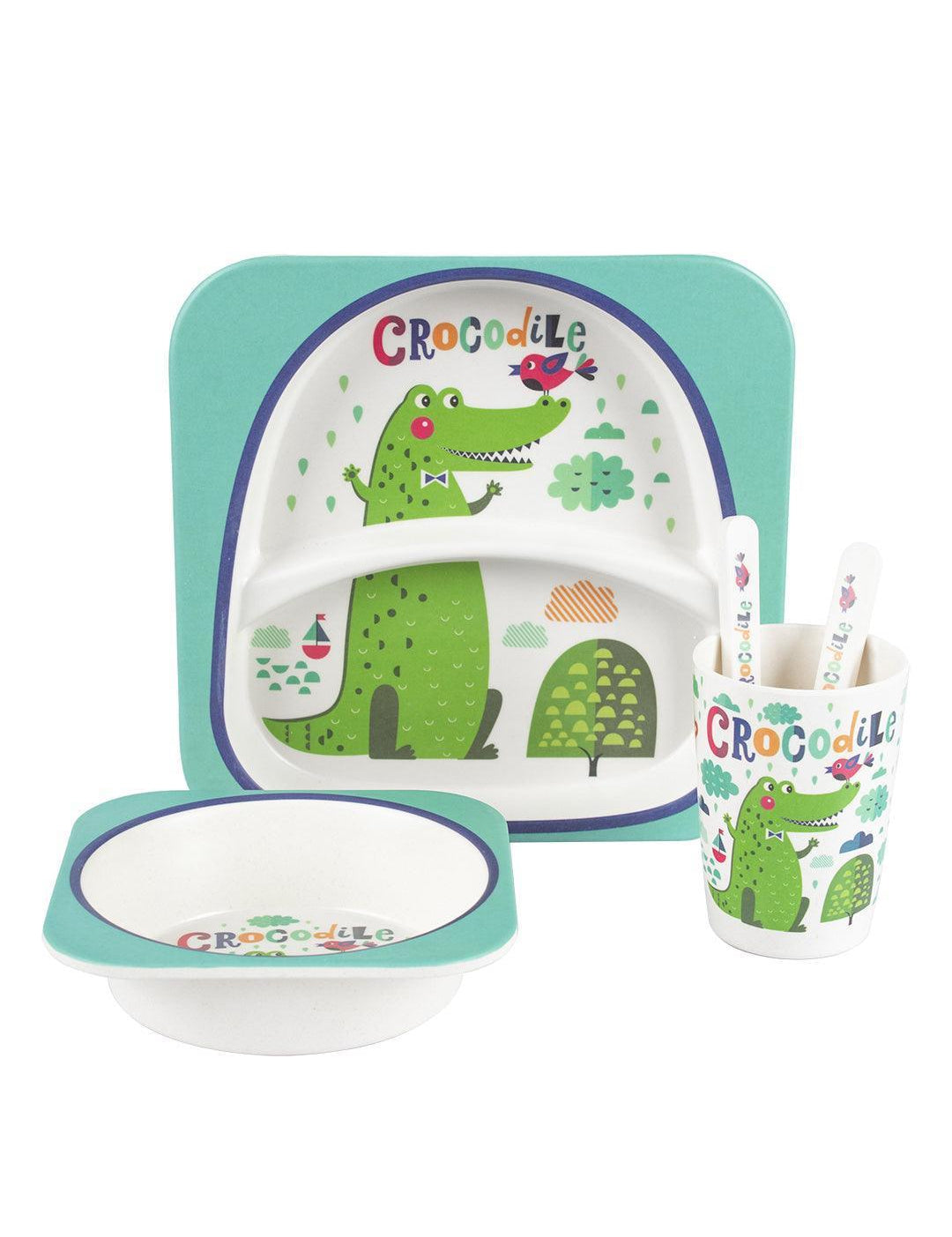 Market99 Children'S Pastel Dinner Set 1 Plate, 1 Bowl, 1 Tumbler, 1 Fork & 1 Spoon - MARKET 99