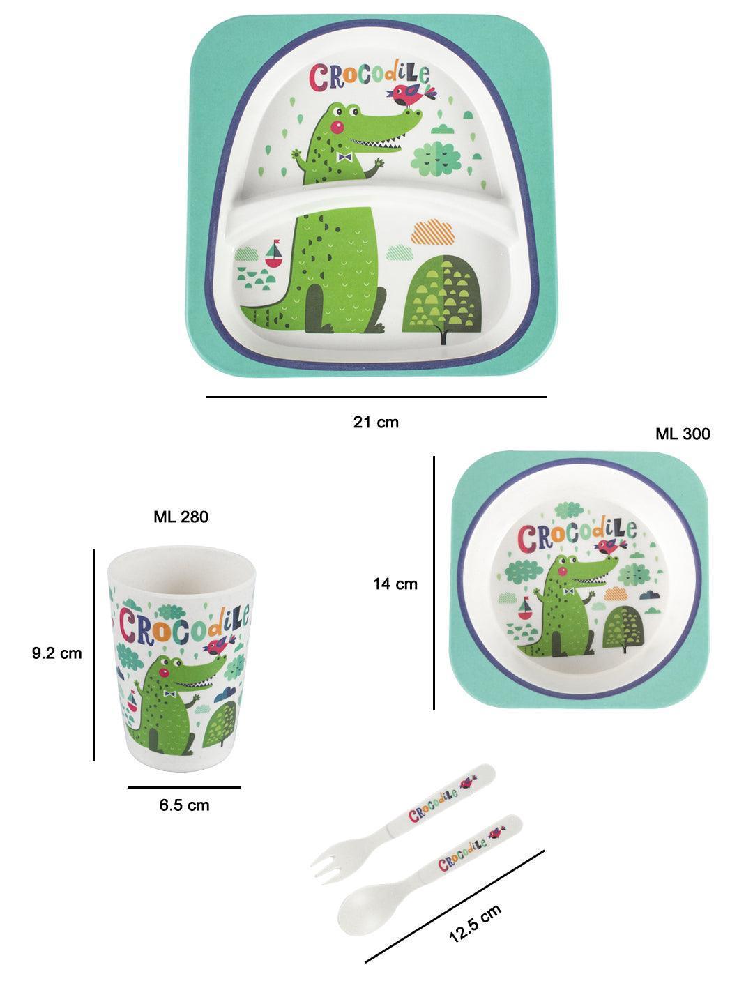 Market99 Children'S Pastel Dinner Set 1 Plate, 1 Bowl, 1 Tumbler, 1 Fork & 1 Spoon - MARKET 99