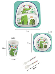 Market99 Children'S Pastel Dinner Set 1 Plate, 1 Bowl, 1 Tumbler, 1 Fork & 1 Spoon - MARKET 99