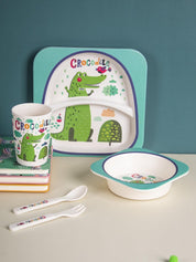 Market99 Children'S Pastel Dinner Set 1 Plate, 1 Bowl, 1 Tumbler, 1 Fork & 1 Spoon - MARKET 99