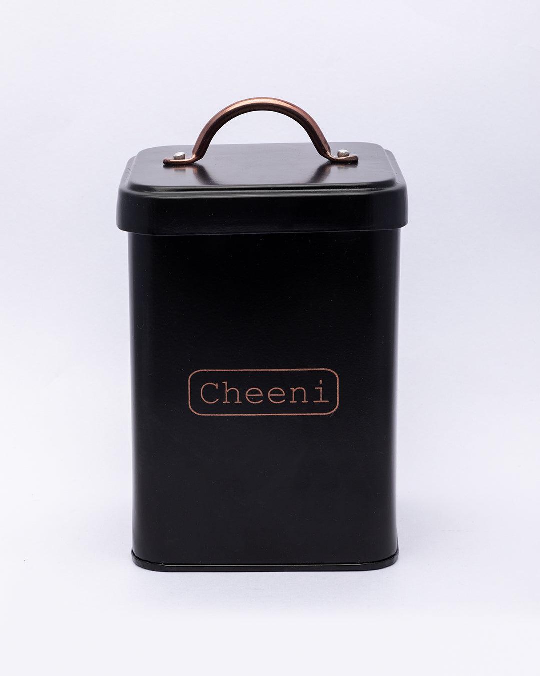 Market99 Chini Jar, Kitchen Decorative, Countertop Metal Storage Jar, Black, Mild Steel | (1.9 Litre) - MARKET 99