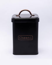 Market99 Chini Jar, Kitchen Decorative, Countertop Metal Storage Jar, Black, Mild Steel | (1.9 Litre) - MARKET 99