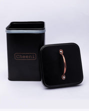 Market99 Chini Jar, Kitchen Decorative, Countertop Metal Storage Jar, Black, Mild Steel | (1.9 Litre) - MARKET 99