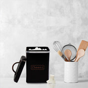 Market99 Chini Jar, Kitchen Decorative, Countertop Metal Storage Jar, Black, Mild Steel | (1.9 Litre) - MARKET 99