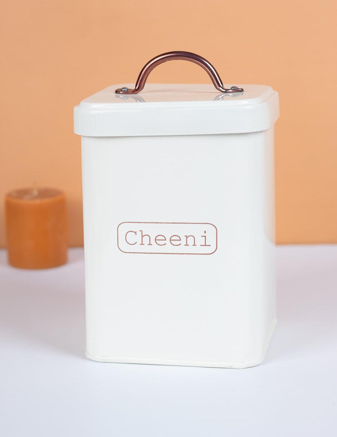 Market99 Chini Jar, Kitchen Decorative, Countertop Metal Storage Jar, Ivory, Mild Steel | (1.9 Litre) - MARKET 99