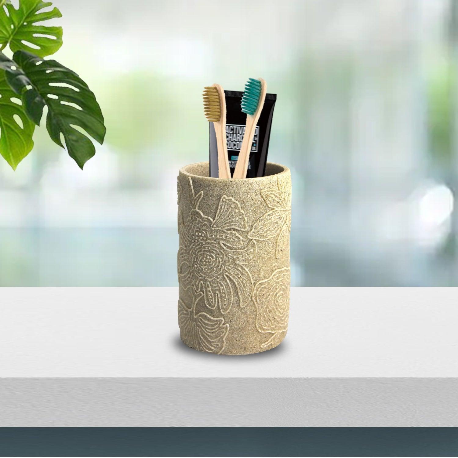Market99 Embossed Leaf Design Tooth brush Holder - MARKET 99
