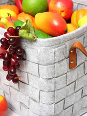 Market99 Felt Fabric Storage Basket Organizer Boxes (25 Litre) - 41X28X22Cm - MARKET 99
