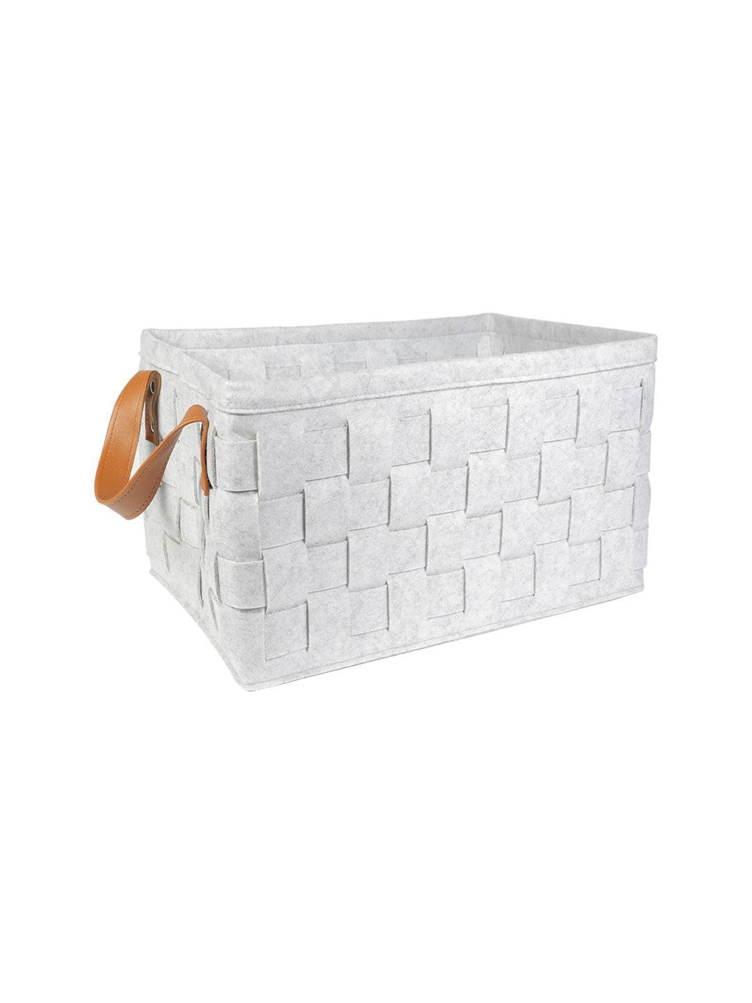 Market99 Felt Fabric Storage Basket Organizer Boxes (25 Litre) - 41X28X22Cm - MARKET 99