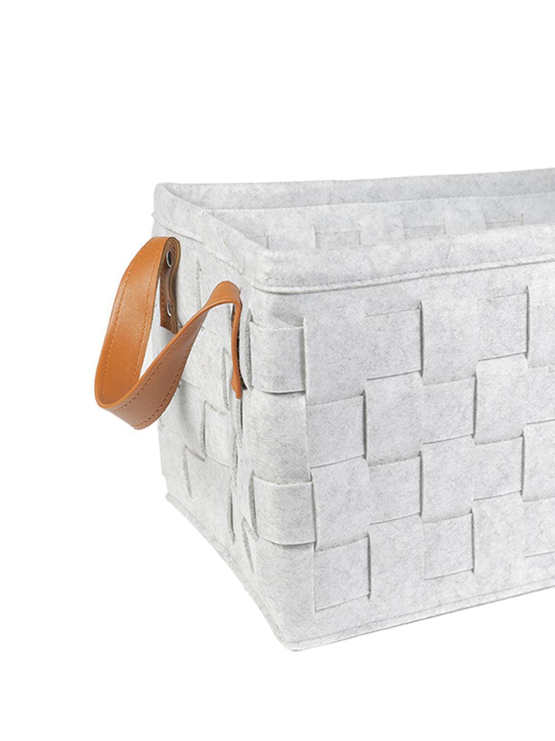 Market99 Felt Fabric Storage Basket Organizer Boxes (25 Litre) - 41X28X22Cm - MARKET 99