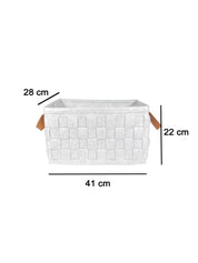 Market99 Felt Fabric Storage Basket Organizer Boxes (25 Litre) - 41X28X22Cm - MARKET 99