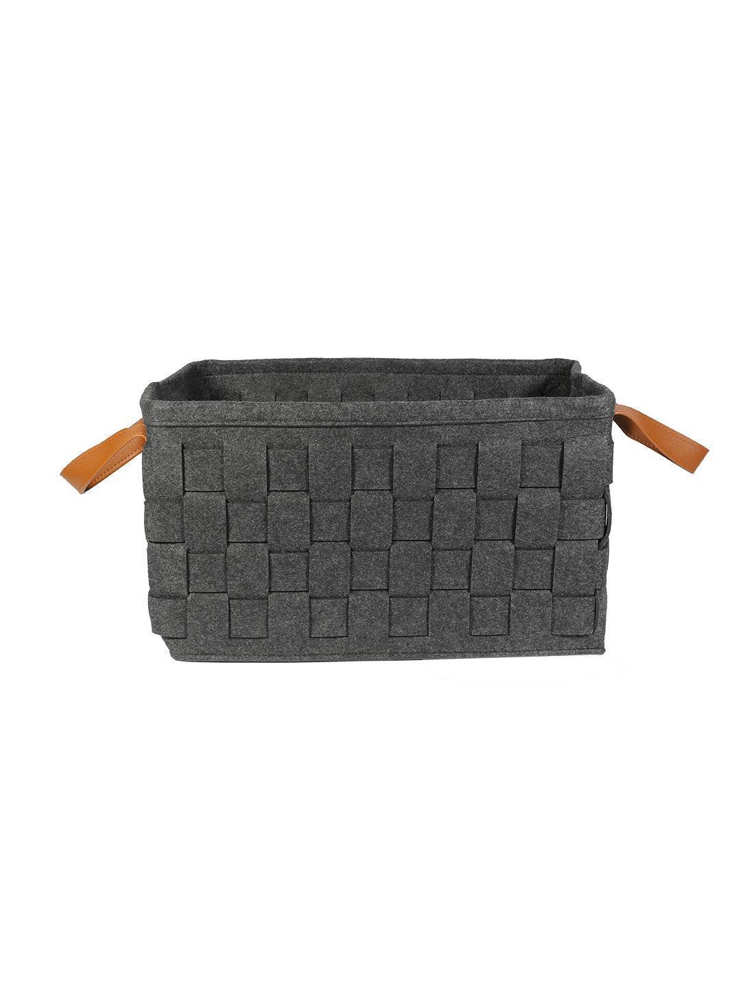 Market99 Felt Fabric Storage Basket Organizer Boxes (25 Litre) - 41X28X22Cm - MARKET 99