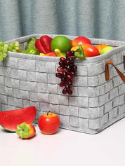 Market99 Felt Fabric Storage Basket Organizer Boxes (25 Litre) - 41X28X22Cm - MARKET 99