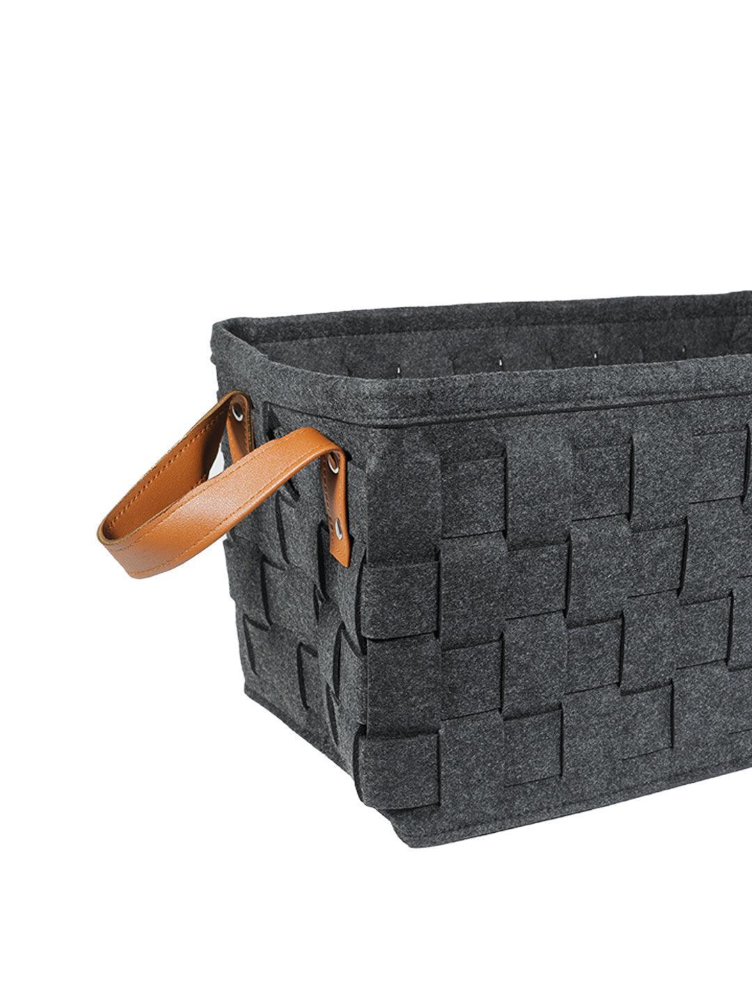 Market99 Felt Fabric Storage Basket Organizer Boxes (25 Litre) - 41X28X22Cm - MARKET 99