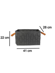 Market99 Felt Fabric Storage Basket Organizer Boxes (25 Litre) - 41X28X22Cm - MARKET 99